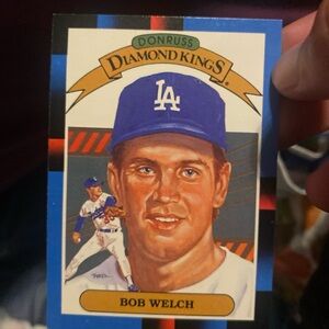 Donruss 1987 Diamond Kings Bob Welch Los Angeles Dodgers Baseball Card